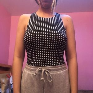 Black and white polka dot shirt